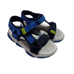 George Blue and Black Sporty Sandals with Velcro Straps